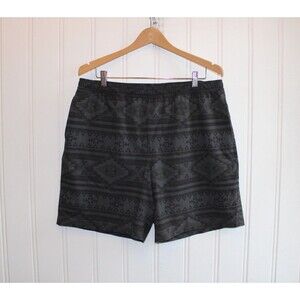 Chubbies The Quests 7” Shorts XXL Black Print Compression Lined Gym Running